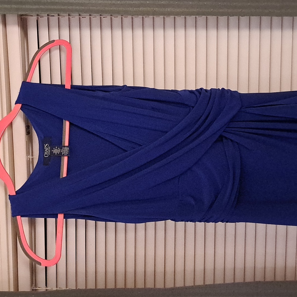 Chaps Sleeveless Deep Blue Evening Gown Size 2